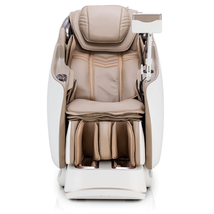 JPMedics Kaze Massage Chair in White/Beige Front View