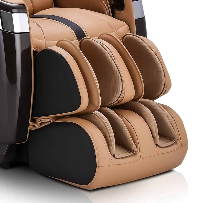 Ogawa Master Drive AI 2.0-Massage Chair Dark Brown and Sand Footrest