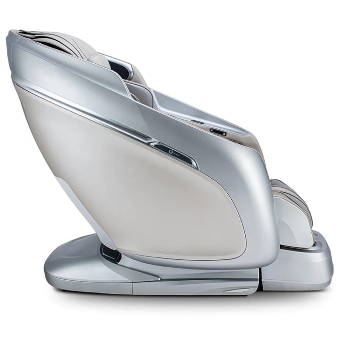 Ogawa Master Drive Duo Massage Chair in Platinum & Platinum Side View