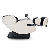 Ogawa Master Drive LE Massage Chair in Ivory and Black zero gravity recline extended footrest.