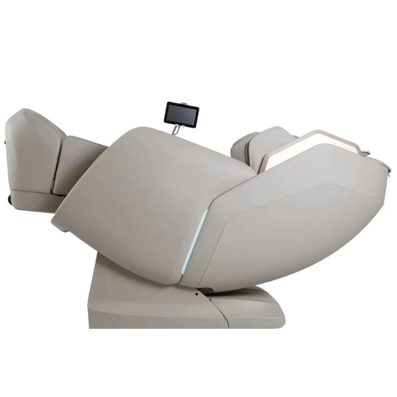 Titan Atlas XL 4D Massage Chair in beige zero gravity recline position.