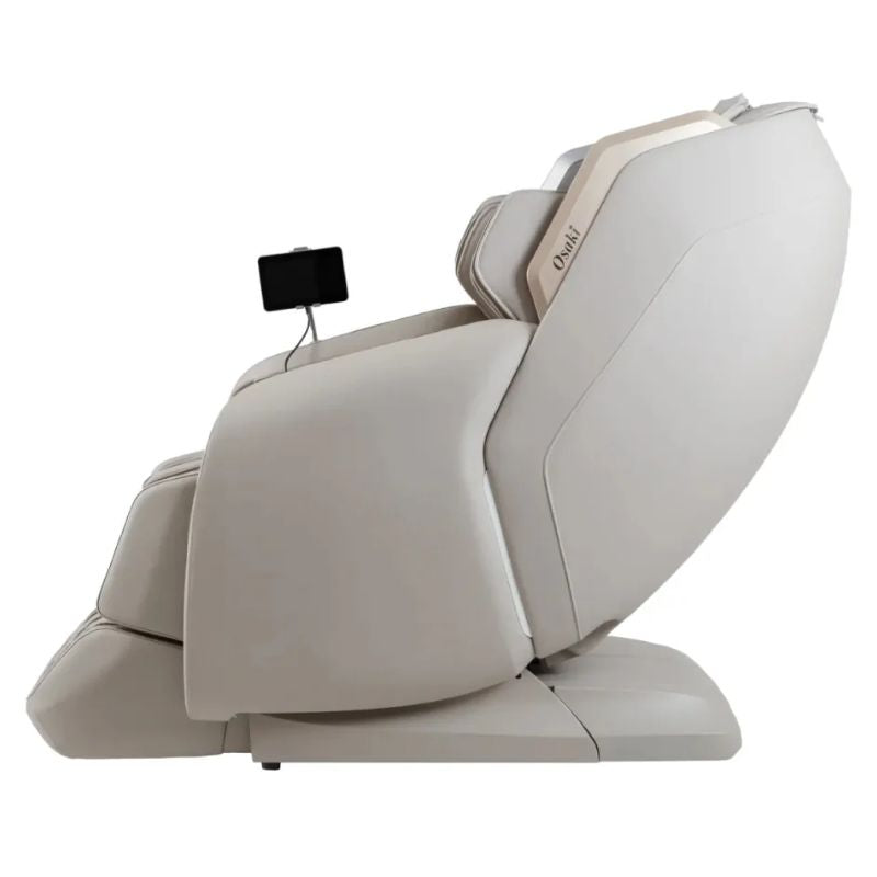 Titan Atlas XL 4D Massage Chair in Beige side view.